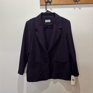 ✨ Alfred Dunner Deep Purple Blazer: Size 18 ✨